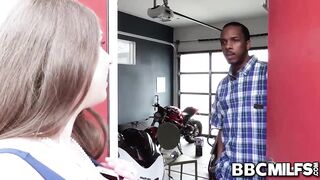 Amazing cougar Alex Chance just loves cars as much as