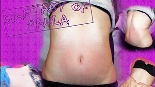 Hot Huge Butt Women Gets her Belly Pressed with Rope