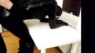 Latex Lovers Loves Fucking into African Rubber Catsuit + Mask