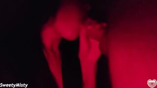 Hot Dark Haired Passionate Blowing Penis after Night Club - Creampie