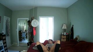 Secret Camera Catches Wifey Watching Porn with Ebony Vibrator
