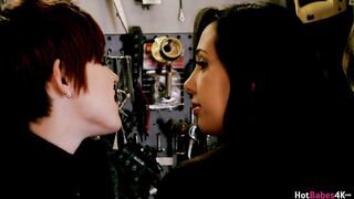Officer Lily Cade Satisfies Jenna Sativa Into Garage!