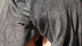 Grandma's Outdoor Sex Adventure - Old Lady Sucks barely legal Stud in Public