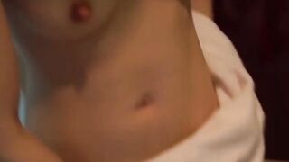 PetiteJapaneseTeen's Wet Pantie Adventure - Close-up Shower Masturbation