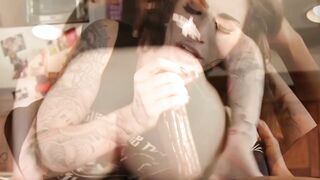 Sheena Rose's Deep Throat Blowjob & Hardcore Riding on Black Monster Dick