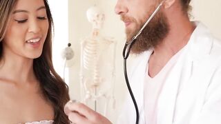 Petite Teen Slut Gets Examined By Huge Dick Doctor - POV Blowjob & Creampie