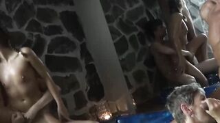 Family Orgasm Party - Hot MILFs & Teens Share Sexual Pleasures