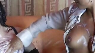 Rough Sex - Sloppy Blowjob & Hardcore Pussy Fucking with Hot Brunette