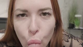 Point of View" Big Boob Blowjob Spectacular - Face Fucking Goddess with Huge Natural Breasts!