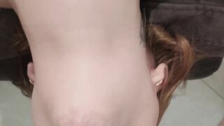 Point of View" Big Boob Blowjob Spectacular - Face Fucking Goddess with Huge Natural Breasts!
