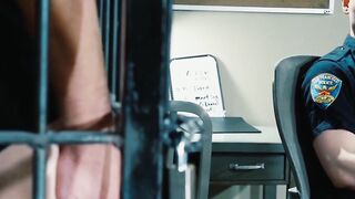 Prisoner Fisted By Cop On Precinct Desk - Luke Skywalker & Josh Mikaels