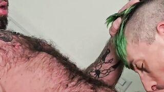 Hair Bear Bottom - Raw Anal Sex with Muscle Daddy & Twink
