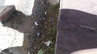 Outdoor Public Flashing - Bold & Beautiful Blonde Teen Exposes Herself
