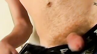 Tattooed Hunk Jacks Off Before Bustin' A Nut - Hot Guy Wanks And Shoots Load