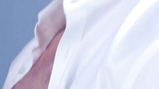 Classy Model Ass Bared For Muscular Photographer's Camera
