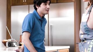 Step-Mother's Kitchen Surprise - StepSon Catches Mom Naked & Fucks Her