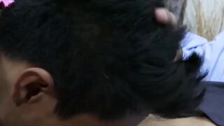 Asian Twinks - Footjob & Blow Job Action With Huge Load On Face