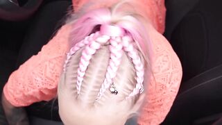 Grandpa's Car Blowjob - Old Man Fucks barely legal Slut Ariella Ford