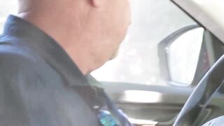 Grandpa's Car Blowjob - Old Man Fucks barely legal Slut Ariella Ford