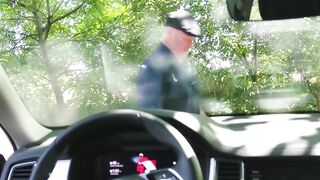 Grandpa's Car Blowjob - Old Man Fucks barely legal Slut Ariella Ford