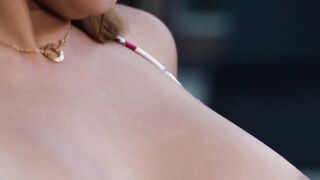 Asian Step-Daughter's Big Boobs Tease Dad In Hot Threesome