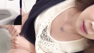 Peeing UpClose - barely legal J-Pop Star's Intimate Piss Play Session