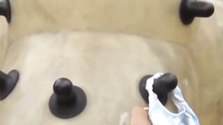 Tokyo Teen's Daring Adventure on Playground Balls - Peeing Afterwards