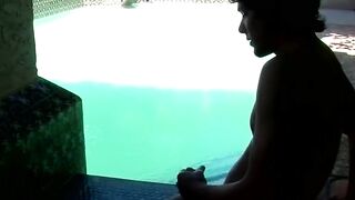 Twinks Poolside Jerk-Off Session - Horny Twunks Jack Off Together