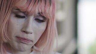 Step-Dad's Swollen Dick Riding Trannys Ass - Step Daughters First Anal Sex