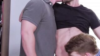 Threesome Frenzy - Anal Destruction with Older Man & barely legal Twinks