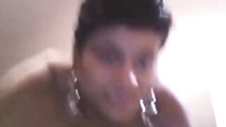 Ebony Milf's Bouncy Butt - POV Striptease & Teasing Blowjob with Facial
