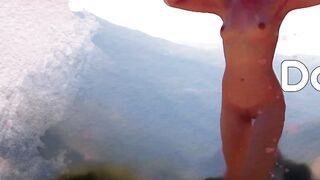 Petite Latino Teenage Cutie Sophie - Naked Mountain Top Poses & Masturbation