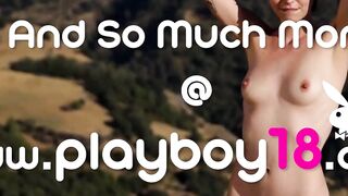 Petite Latino Teenage Cutie Sophie - Naked Mountain Top Poses & Masturbation
