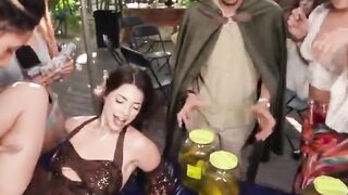 RenFest Role-Players Gangbanged by Hot Babes in Historical Costumes