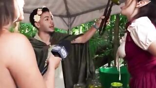 RenFest Role-Players Gangbanged by Hot Babes in Historical Costumes