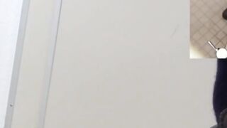 Japanese Bubble Teen Fingered in Toilet - Pee Break POV Footjob BlowJob