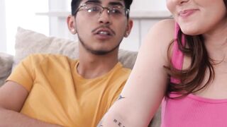Petites Step-Son & Girlfriend Share Big Boob Stepmother's Bed