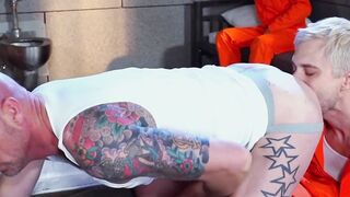 Prison Fisting Threesome - Hardcore Anal Action with Gangbanged Prisoners