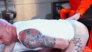 Prison Fisting Threesome - Hardcore Anal Action with Gangbanged Prisoners