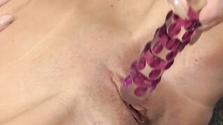 Skinny Milf's DILDOMANIA - Intense Orgasm with Sex Toys & Huge Load on Face