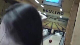 OrnellaMorgan's Bowling Alley BJ Blowjob Adventure