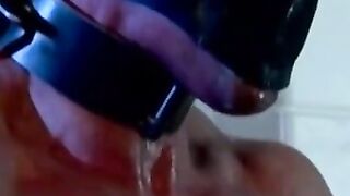 BDSM Threesome - Dominatrix Whips Submissive Guy And Blows Him Away With Her Skills