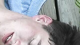 Outdoor Sex Adventure - Older Guy Fucks barely legal Stud Outdoors With Raw Passions
