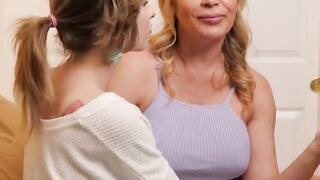 Teens Share Pussies With MILF And Step-Mom In Lesbian Threesome