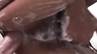 TS Bombshell Sucks & Fucks in Bathtub - Transgender Beauty Rides Big Dick POV