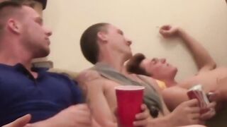 Fraternity Bros Share Their Hard Dick In A Group Orgy