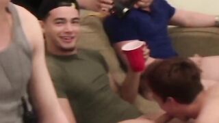 Fraternity Bros Share Their Hard Dick In A Group Orgy