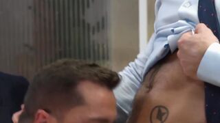 Business-Sex" - Office Fellatio Blowjob Action With Hot Babe & Hunk In Suits!