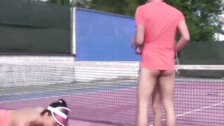 Teenage Slut Outdoor Fucked Hard On A Public Court - PornPros