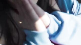 Hot Babe Mion Hazuku Rides A Big Dick In Public Parking Lot
